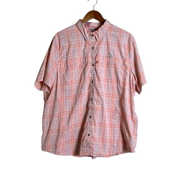 L.L. Bean light pink lightweight short sleeve shirt - Picture 1 of 8